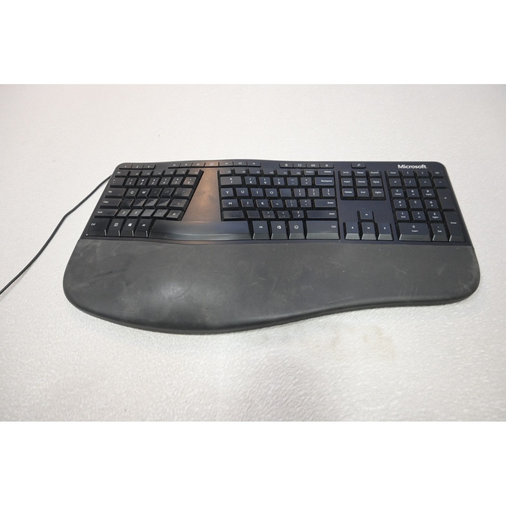 Microsoft Ergonomic Keyboard 1878 Unisex OS Black Wired Split Design